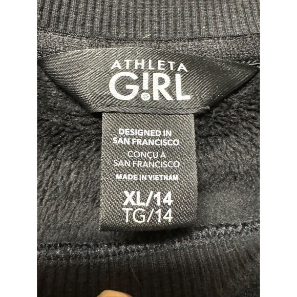 ATHLETA GIRL Feelin' Great 2.0 Sweatshirt, Black, Sz XL (14) - Picture 8 of 11